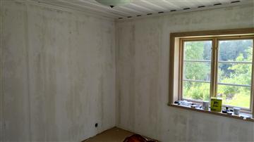 Sovrum efter spärrmålning